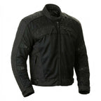 Milwaukee Leather Men's Devious Black Textile Motorcycle Jacket w/ CE Armor - MPM17025