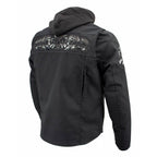 Milwaukee Leather Men's Vengeance Black Armored Textile Motorcycle Jacket with Skull Embroidery - MPM17019