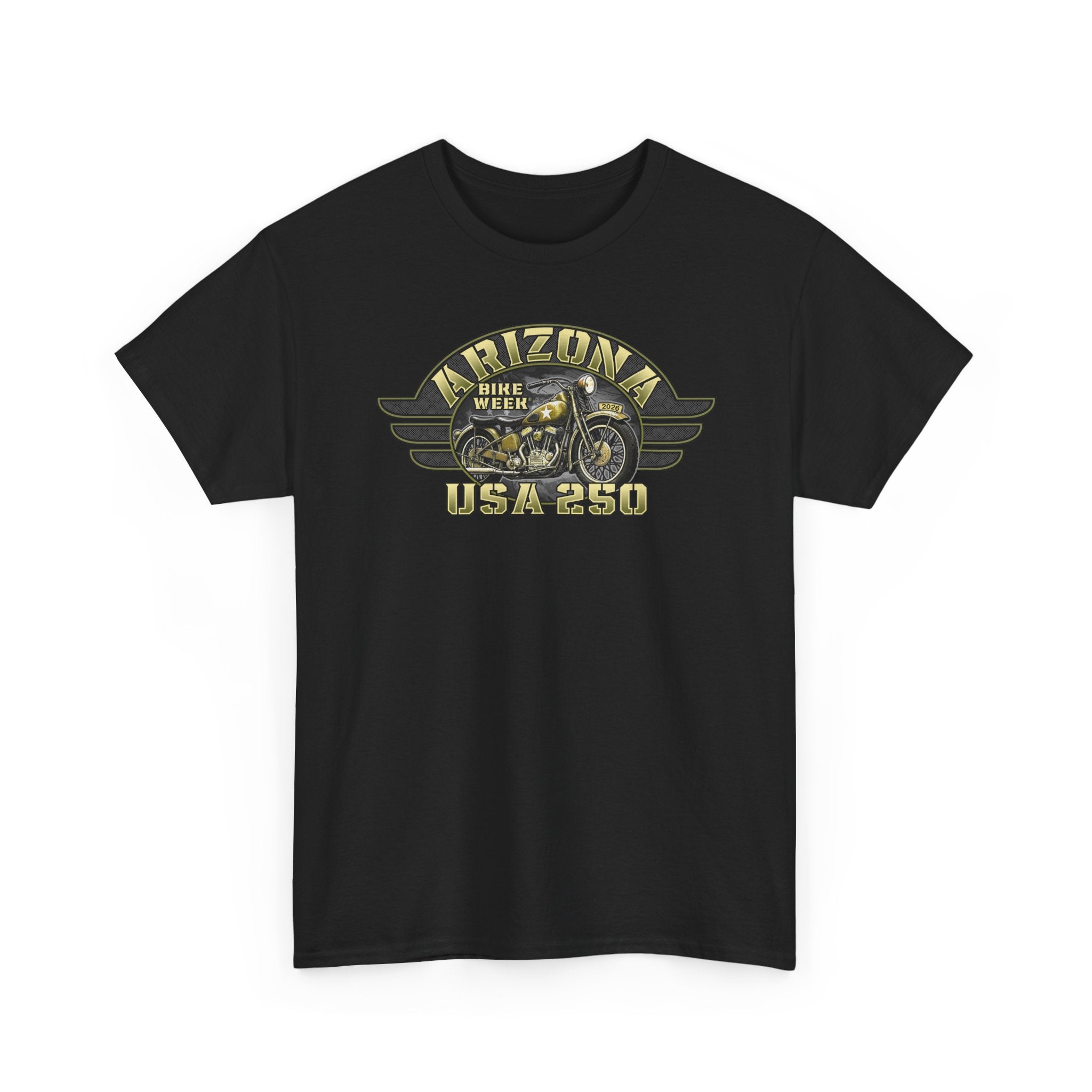 Arizona 2026 Military Biker Mens Black T-Shirt