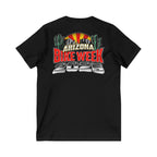 2025 Arizona Bike Week Official Logo Ladies Black V Neck T-shirt GMX