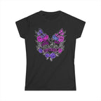 2026 Sturgis Motorcycle Rally Butterfly Roses Ladies Black T-Shirt GMX