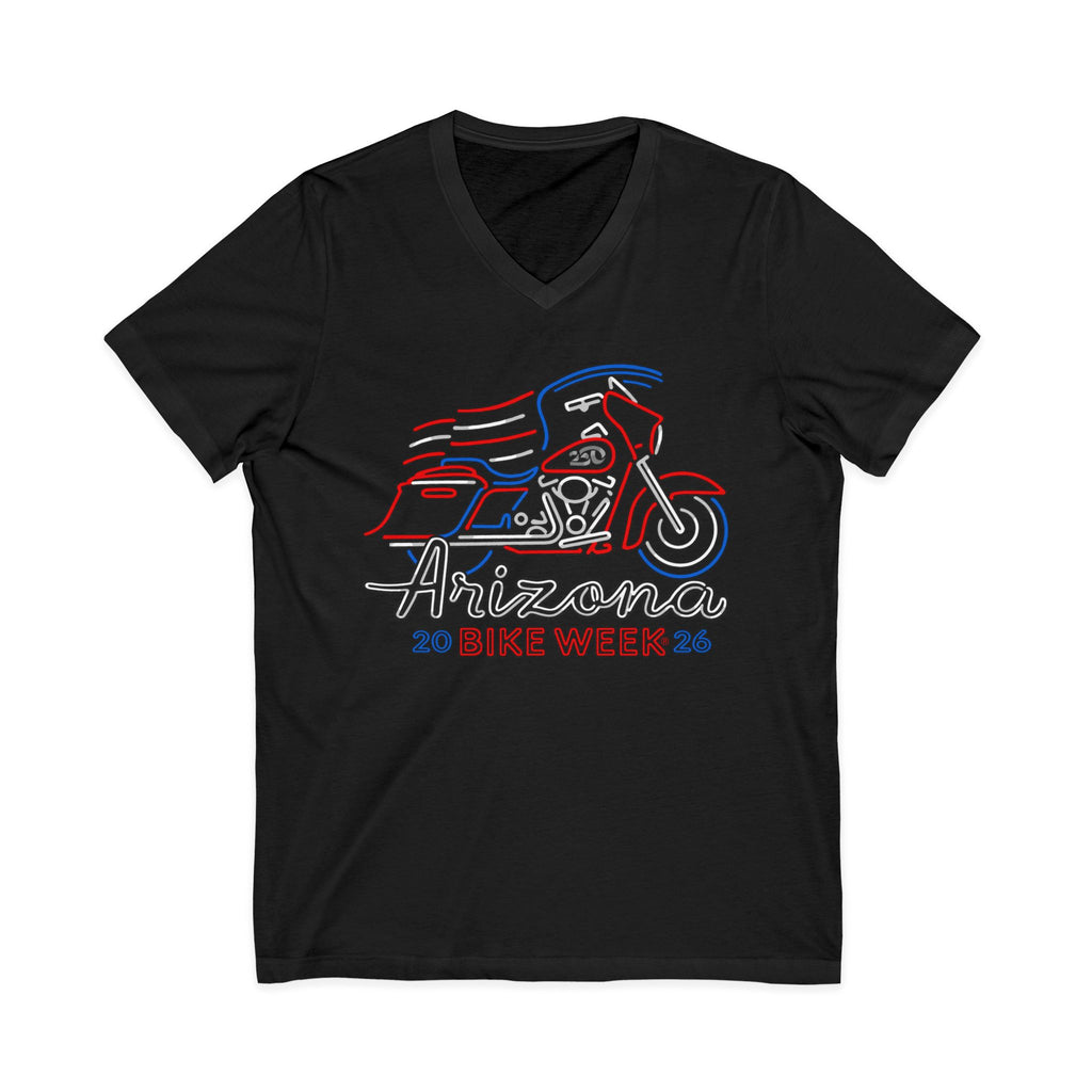Arizona 2026 Neon Bike Black V-neck Women's T-Shirt