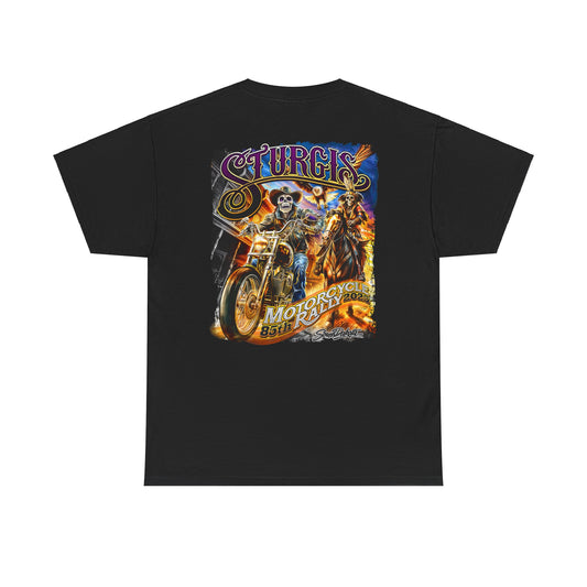 2025 Sturgis Motorcycle Rally #1 Design Skeleton Rider T-Shirt GMX