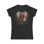 2025 Sturgis Motorcycle Rally Leather Wings Ladies Black T-Shirt