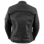 Milwaukee Leather LKL27000 Women’s  Black with Silver Multi Vented Leather Motorcycle Jacket