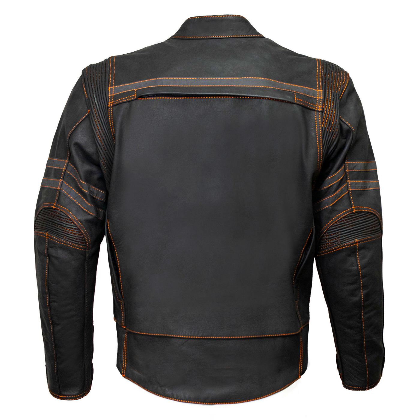 Milwaukee Leather Men's Matte Black Street CE Armored Motorcycle Vented Jacket - Reflective - LKM17012