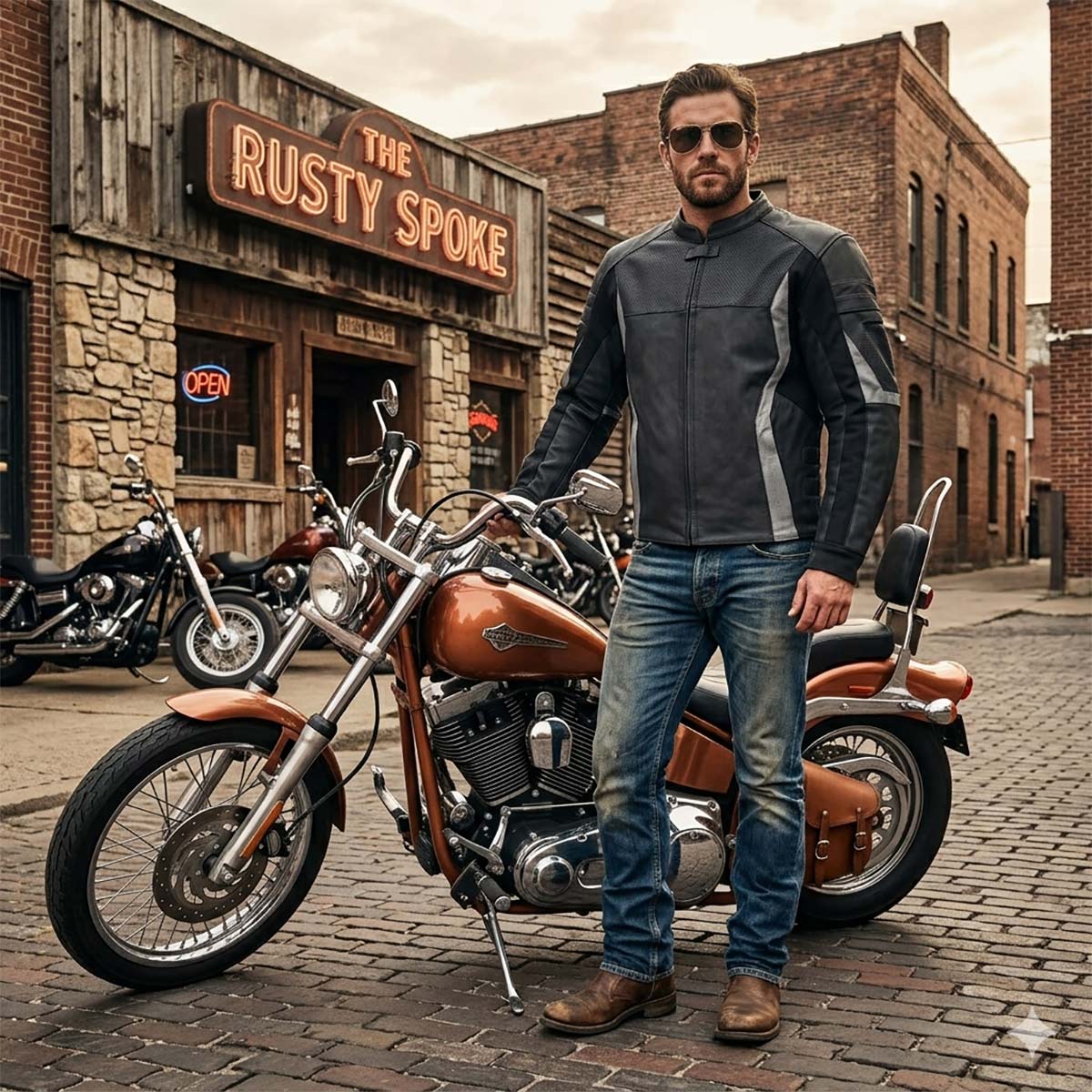 Milwaukee Leather Men's Stryde Black and Grey Matte Finish Racer