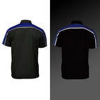 Milwaukee Motorcycle Clothing Co. Men’s Blk/Blu Mechanic Work Shirt – w / Reflective Strip, Rider‑Built MDM11602