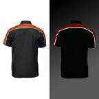 Milwaukee Motorcycle Clothing Co. Men’s Blk/Orange Mechanic Work Shirt – w / Reflective Strip, Rider‑Built MDM11603