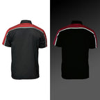 Milwaukee Motorcycle Clothing Co. Men’s Blk/Red Mechanic Work Shirt – w / Reflective Strip, Rider‑Built MDM11606