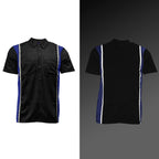 Milwaukee Motorcycle Clothing Co. Men’s Blk/Blue Mechanic Work Shirt – w / Reflective Strip, Rider‑Built MDM11609
