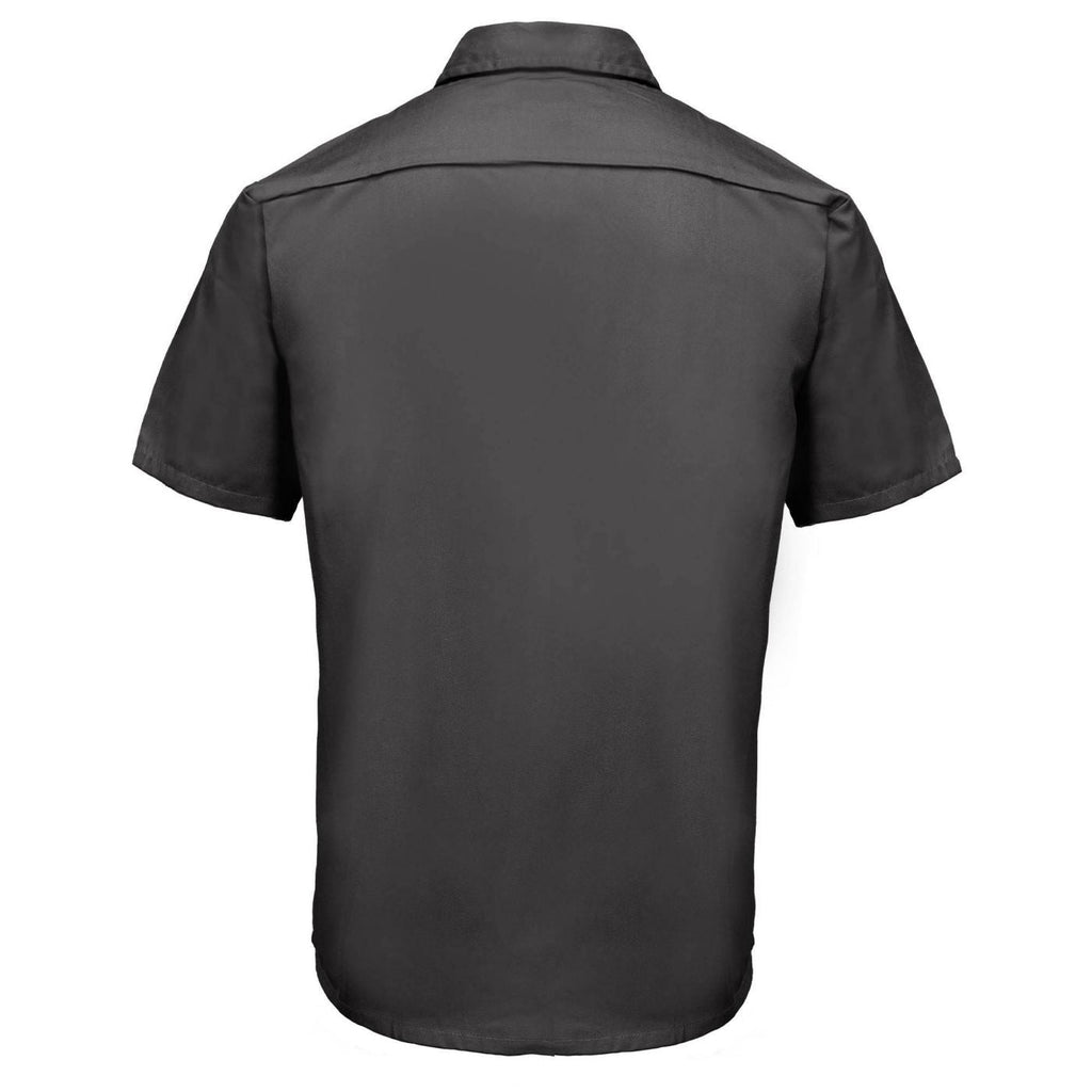 MMCC Men's Grey Super Duty Classic Mechanic Button Up Shirt - 2 Chest Pockets - Microfiber Panel - MDM11628