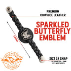 Milwaukee Leather Spark Medallion Vest Extender Genuine Leather Braided Strap 6.5" Extension 4-PCS MLA6068SET