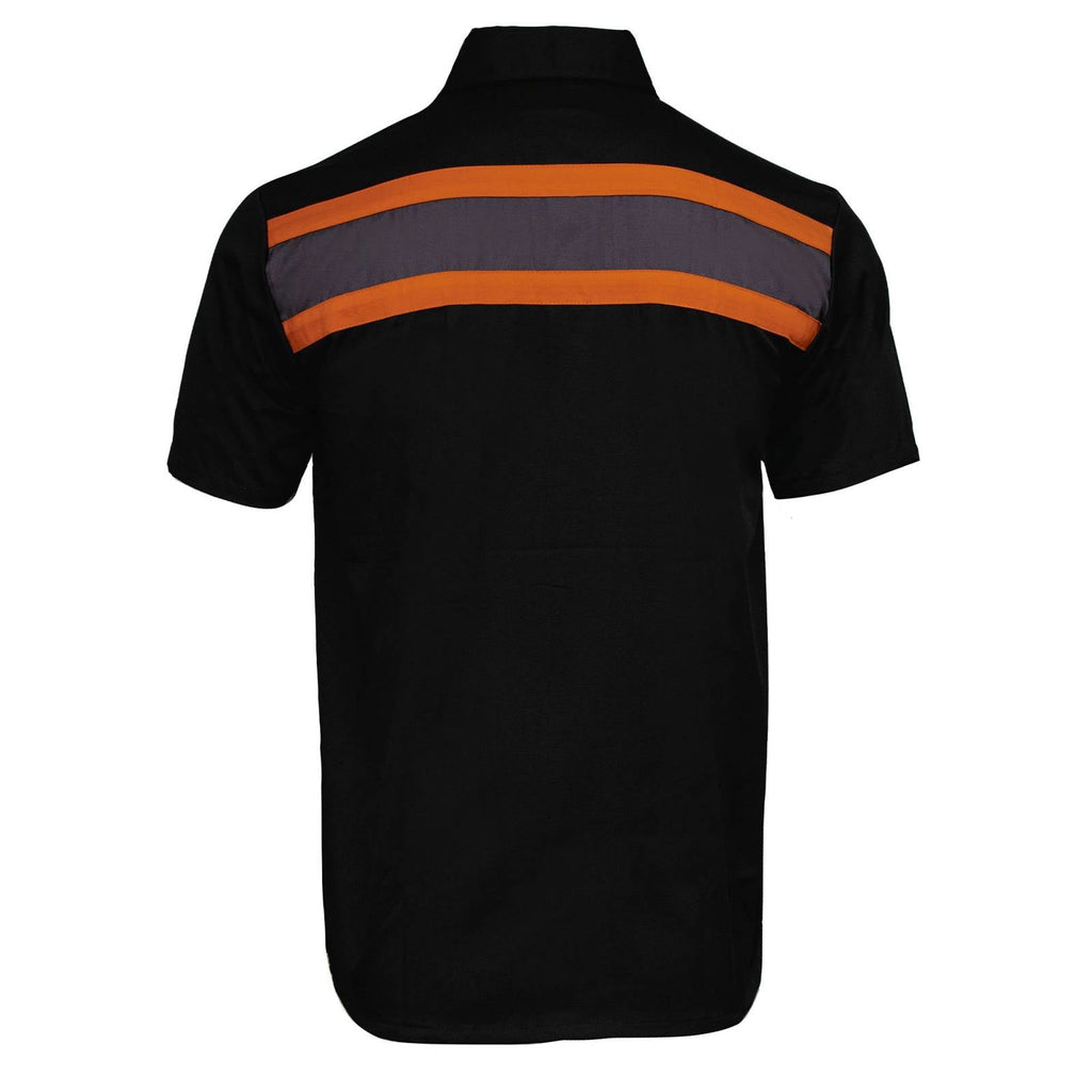 MMCC Men's Petrol Classic Mechanic Button Up Shirt - Dual Chest Pockets - Microfiber Panel - Rider Ready - MMC16006
