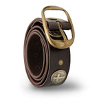 Milwaukee Leather Men's Cross Circle Brown Leather Belt w/ Interchangeable Buckle - 1.5 inches Wide - MP7127