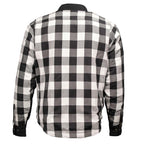 Milwaukee Leather Men’s Splitline Tundra 2-Tone CE Armored Protective Flannel - Kevlar® Reinforced - MPM1673