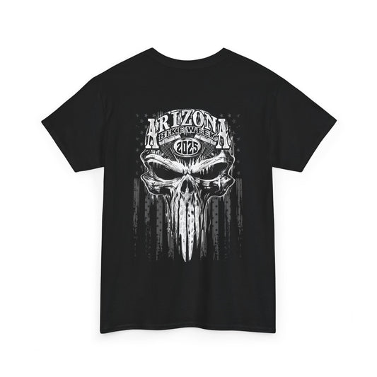 2025 Arizona Bike Week Bad Ass Skull Men's Black T-shirt GMX