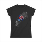 2025 Sturgis Motorcycle Rally Patriotic Roses Ladies Black T-Shirt GMX