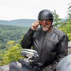 Milwaukee Motorcycle Clothing Co. Men's Anarchy Scooter Style Vintage Brown Premium Leather Riding Jacket MMC10004