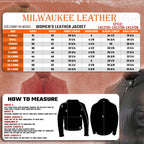 Milwaukee Leather LKL2736 Women's Cognac Premium Leather Scuba Style Biker Jacket w/ Mandarin Collar