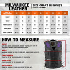Milwaukee Leather Women's Gemma Black Leather Motorcycle Vest with Side Laces