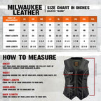 Milwaukee Leather Women's 'Bling' Black Leather V-Neck Motorcycle Rider Vest with Rhinestone Detail - LK4721
