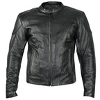 Milwaukee Leather LKM17003  Men's Premium Black Leather Motorcycle Riders Jacket with CE Armor Protecion
