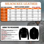 Milwaukee Leather LKM1703 Men's Classic Black Premium Leather Motorcycle Biker Rider Jacket