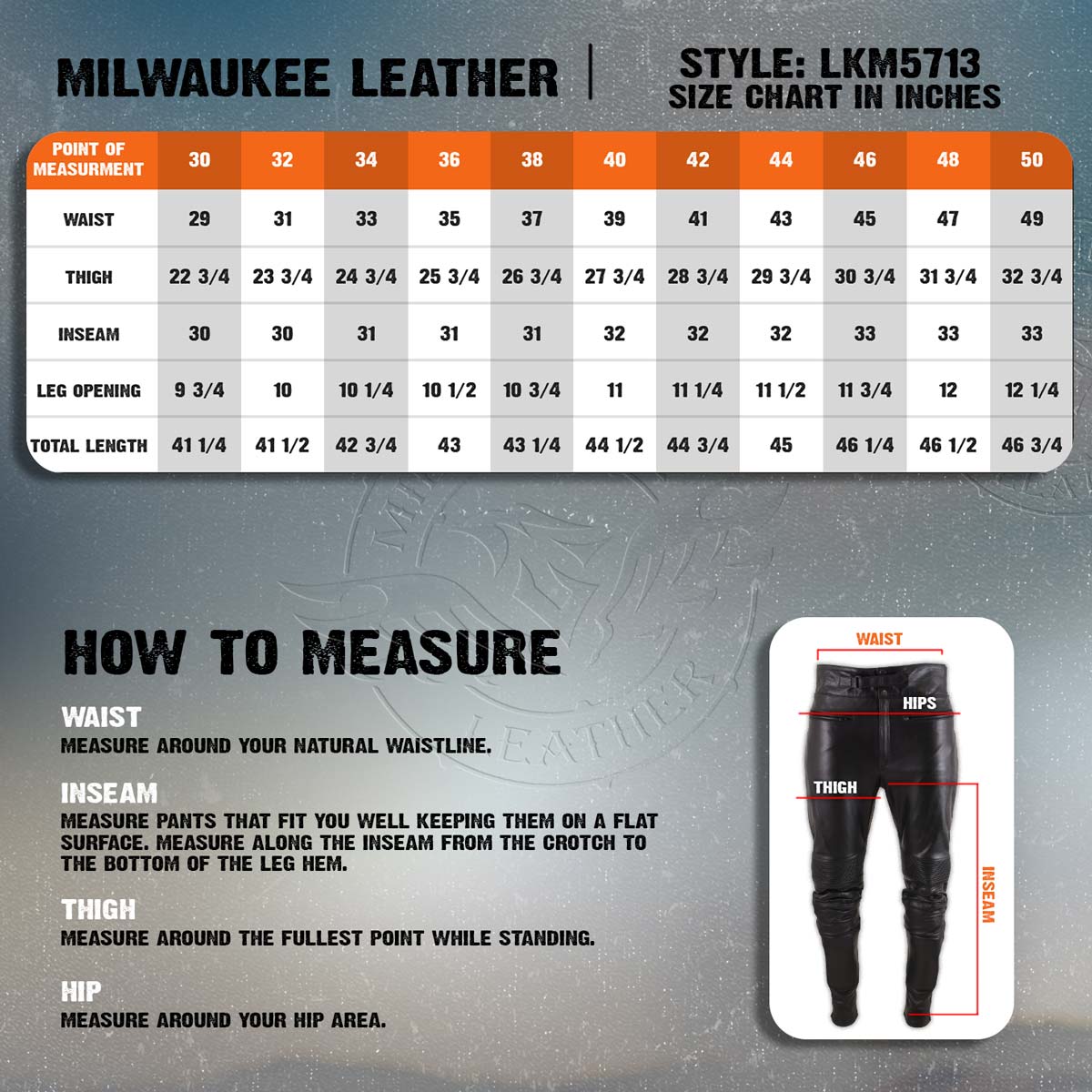 Milwaukee Leather LKM5713 Men's Premium Black Cowhide Leather