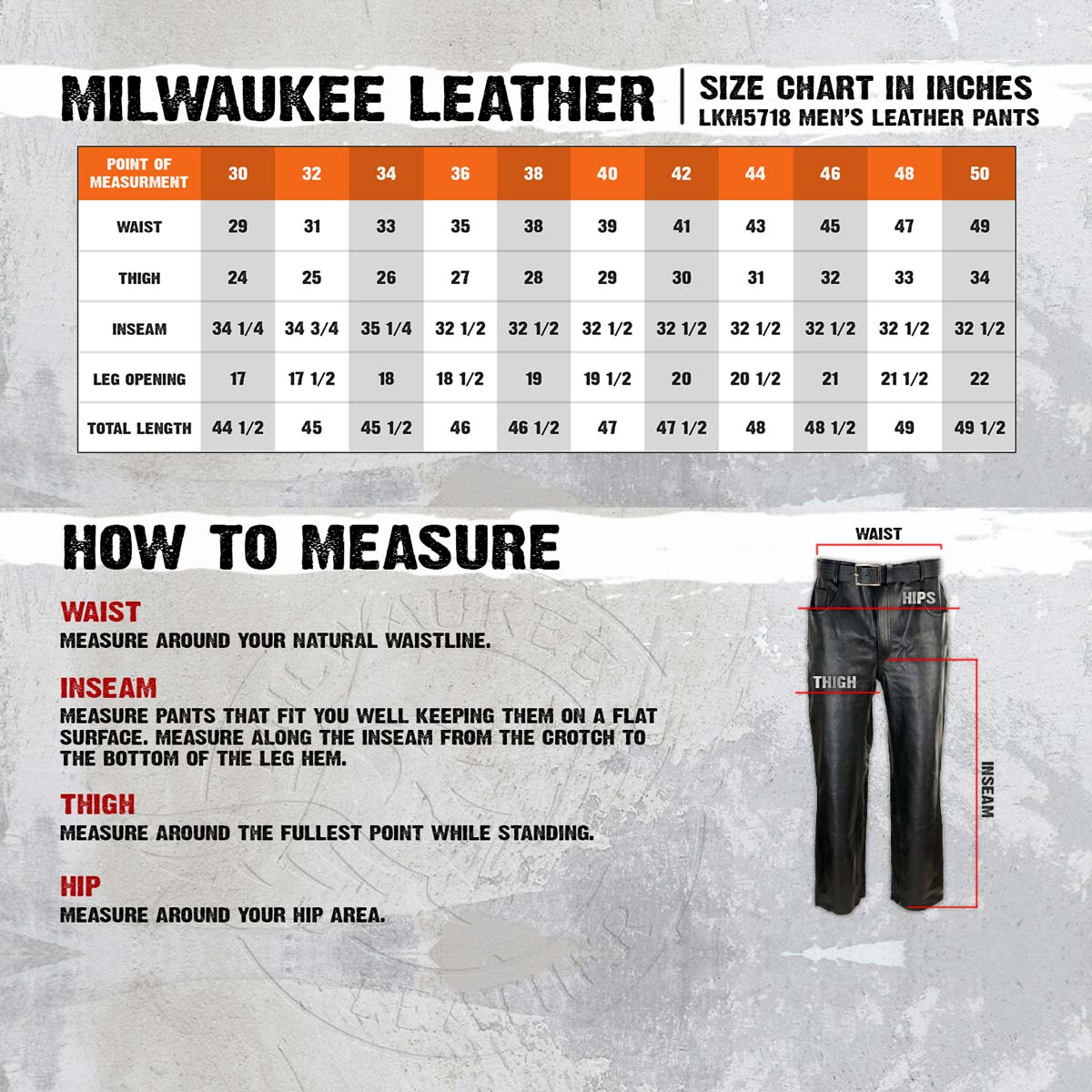Milwaukee Leather LKM5718 Men's Classic Black Loose Fitted