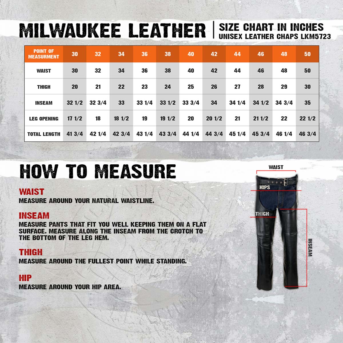Milwaukee Leather LKM5723 Classic Black Leather Unisex Motorcycle