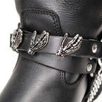 Milwaukee Leather Silver Skeleton Hand Emblem Boot Chain with Adjustable Strap - MLA3006
