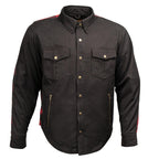 Milwaukee Leather Men’s "Splitline - Havoc" 2-Tone CE Armored Protective Flannel - Kevlar® Reinforced - MPM1671