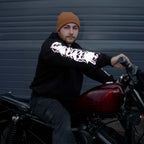 MMCC Men’s Bare Bones Hoodie - Reflective Skull Graphics Front & Back, Full Zip, 100 % Cotton - MPM1680