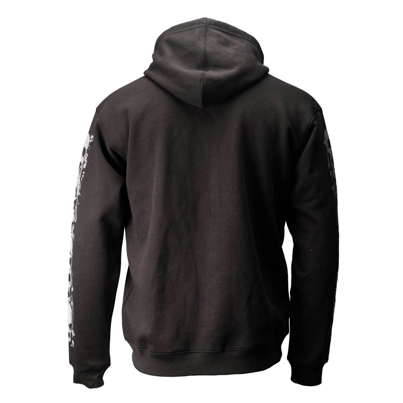 MMCC Men’s Bare Bones Hoodie - Reflective Skull Graphics Front & Back, Full Zip, 100 % Cotton - MPM1680