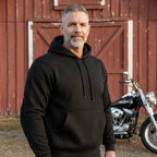 Milwaukee Leather Men's Streetguard Riding Hoodie - Aramid Reinforced with CE Shoulder and Elbow Armor