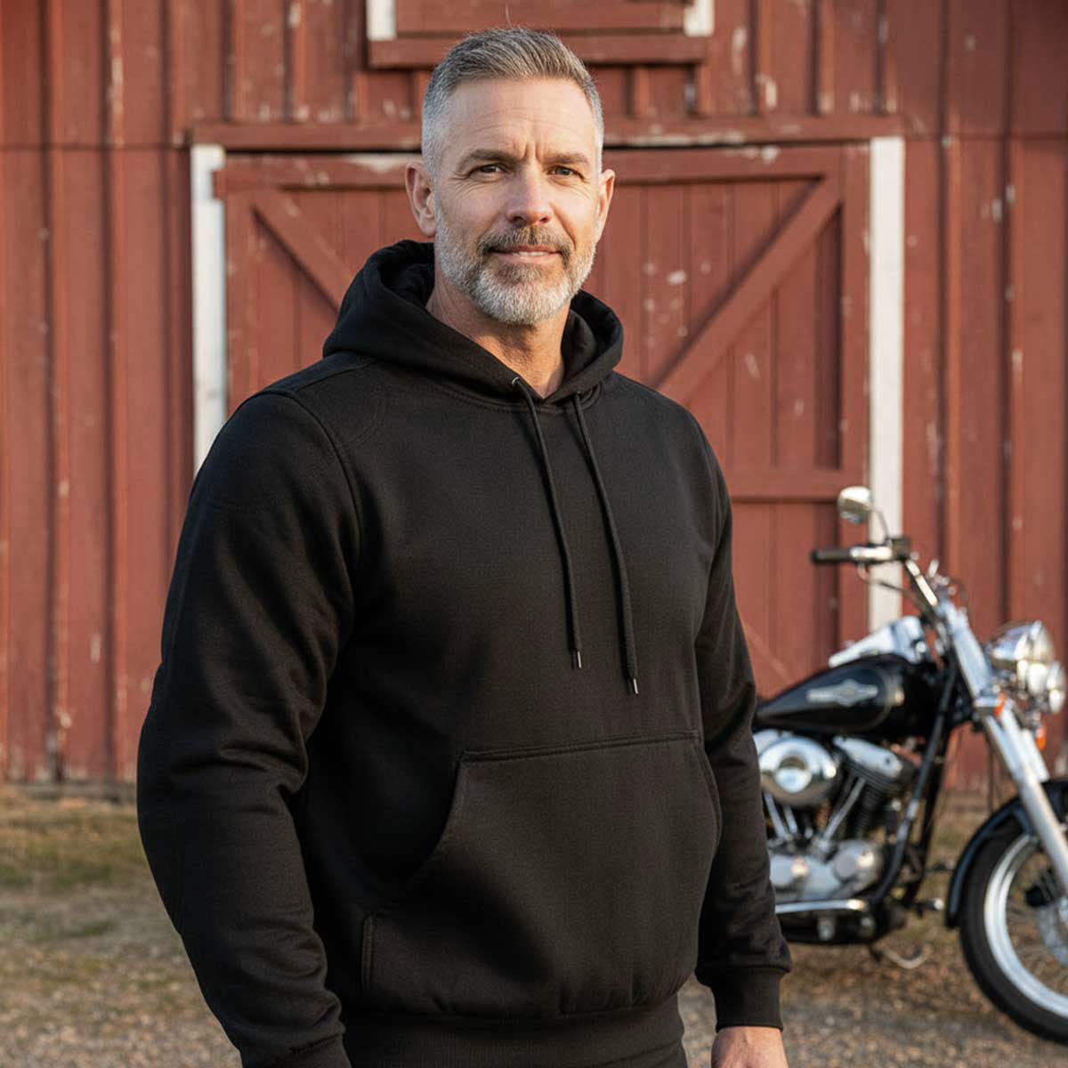 Milwaukee Leather Men's Streetguard Riding Hoodie - Aramid Reinforced with CE Shoulder and Elbow Armor