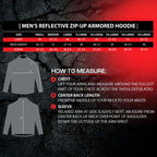 Milwaukee Leather Men's Bare Bones Black Reflective CE Armored Riding Hoodie, Shoulder and Elbow Armor - MPM1798
