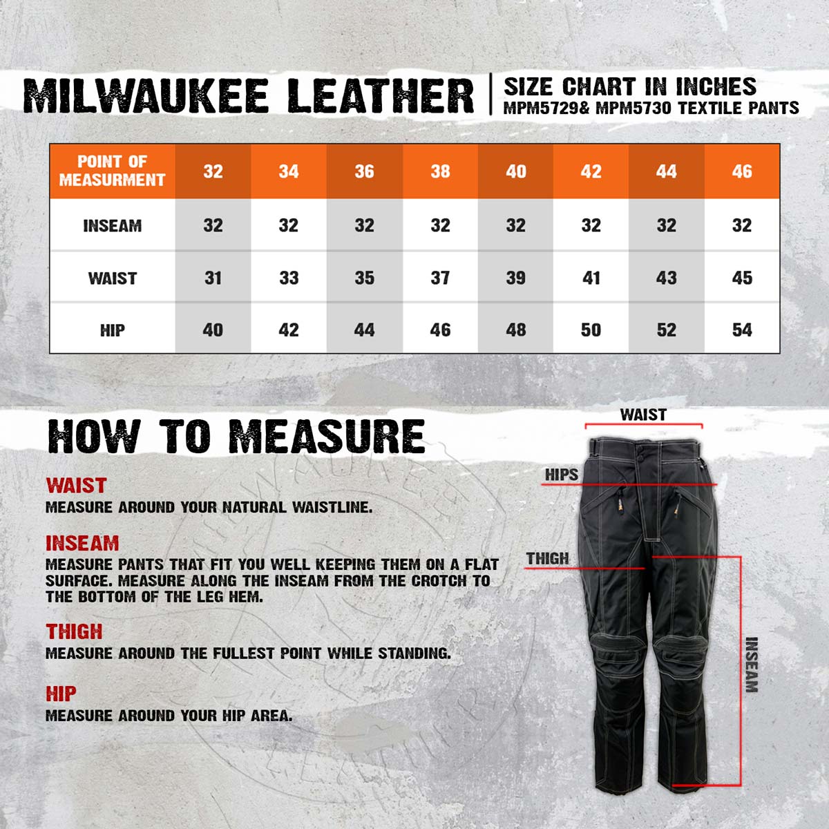 Milwaukee Leather MPM5729 Men's Black Tri-Tex Fabric Motorcycle