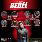 Milwaukee Motorcycle Clothing Co. Women’s Rebel Scooter Style Vinage Brown Leather Jacket w/ Mandarin Collar MMC20003