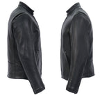 Milwaukee Leather USA MADE MLJKM5006 Men's Black Rumble Premium Leather Motorcycle Jacket