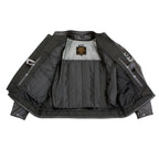 Milwaukee Leather LKM17008 Men's Premium Black Reflective Skulls Cruiser Style Motorcycle Jacket w/ CE Armor