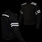 Milwaukee Leather Men's Matte Black Street CE Armored Motorcycle Vented Jacket - Reflective - LKM17012