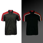 Milwaukee Motorcycle Clothing Co. Men’s Blk/Red Mechanic Work Shirt – w / Reflective Strip, Rider‑Built MDM11606