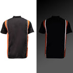 Milwaukee Motorcycle Clothing Co. Men’s Blk/Orange Mechanic Work Shirt – w / Reflective Strip, Rider‑Built MDM11610