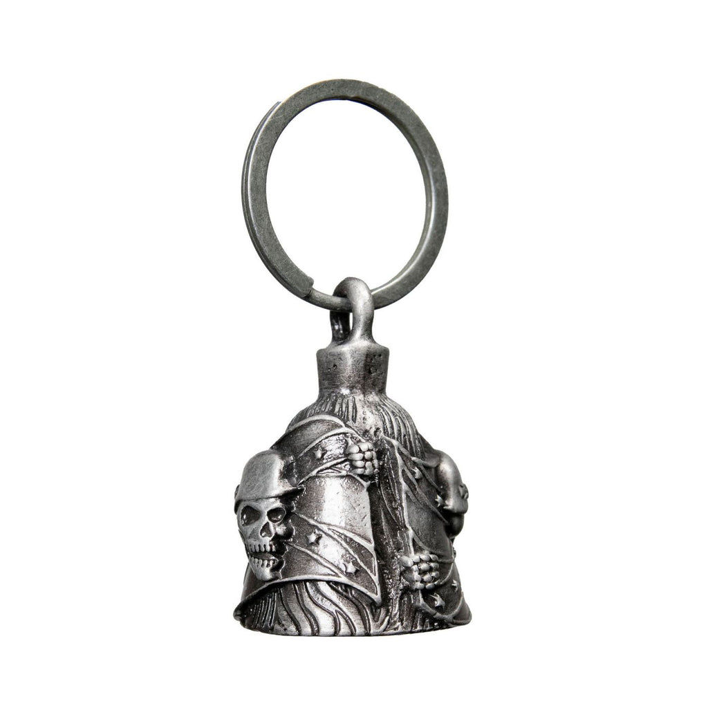 Milwaukee Leather MLB9045 'Helmet Skull' Motorcycle Good Luck Bell | Key Chain Accessory for Bikers