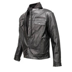 Milwaukee Leather Men's Leather Shirt Jacket with Removable Hoodie and Patch Access - MLM1614