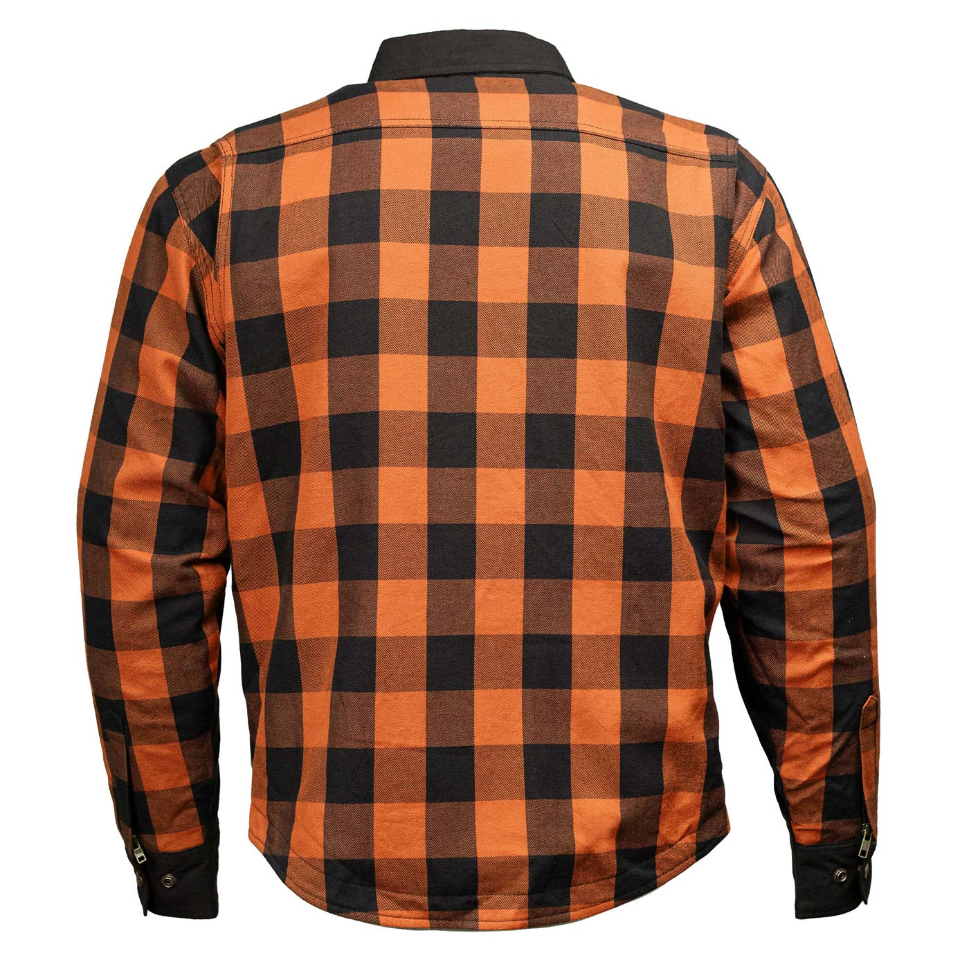 Milwaukee Leather Men’s Splitline Molten 2-Tone CE Armored Protective Flannel - Kevlar® Reinforced - MPM1672