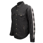 Milwaukee Leather Men’s Splitline Tundra 2-Tone CE Armored Protective Flannel - Kevlar® Reinforced - MPM1673