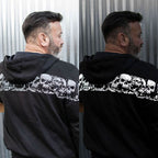 Milwaukee Leather Men's Bare Bones Black Reflective CE Armored Riding Hoodie, Shoulder and Elbow Armor - MPM1798
